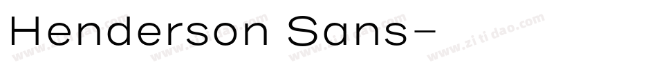 Henderson Sans字体转换